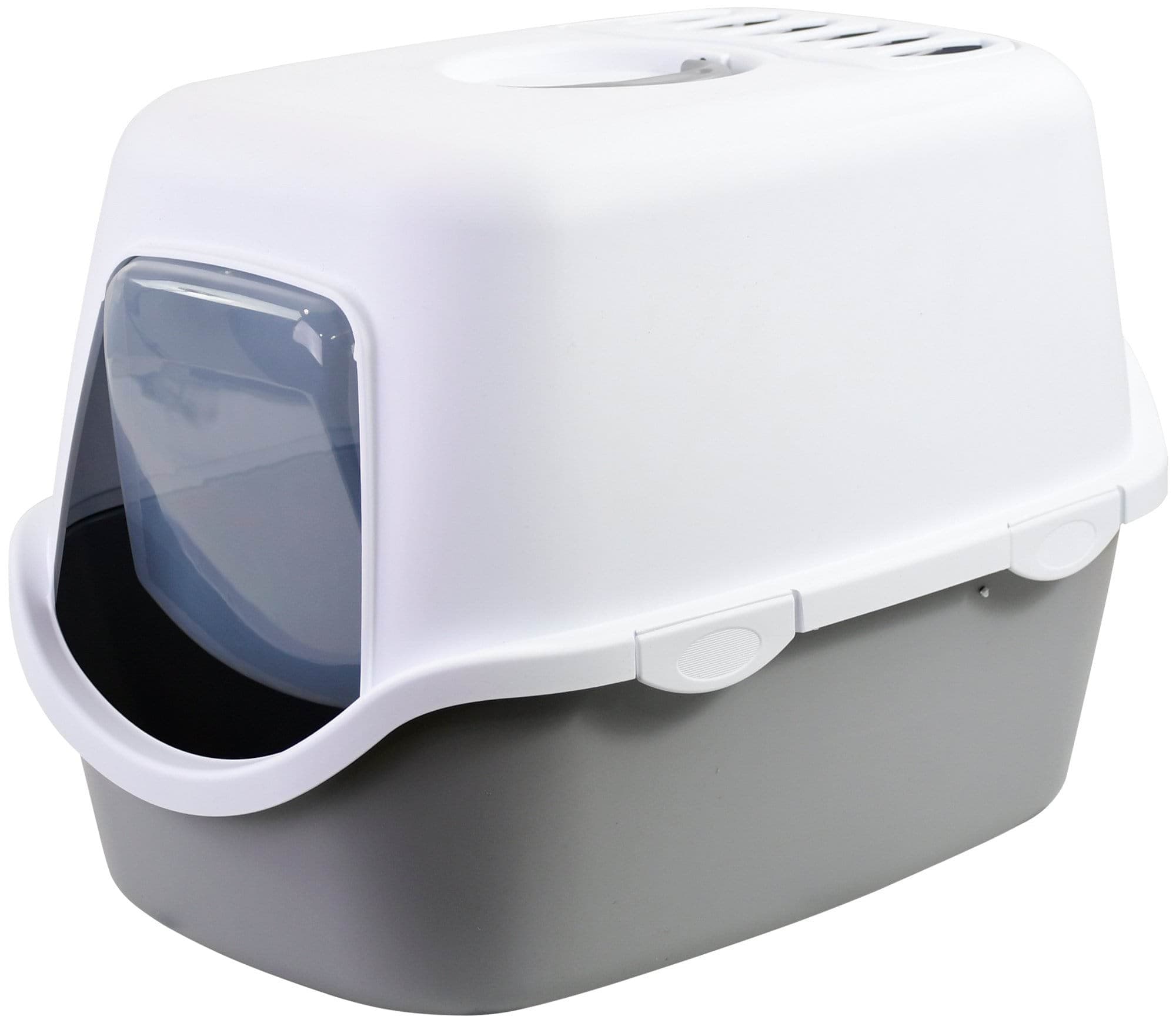 Kuweta zamykana Cathy Filter, biało-szara, 56 x 40 x 40 cm, Stefanplast