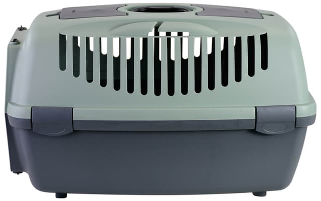 Transporter Gulliver 3 z plastikowymi drzwiczkami, 61 x 40 x 38 cm, szary/zielony, 12 kg, Stefanplas