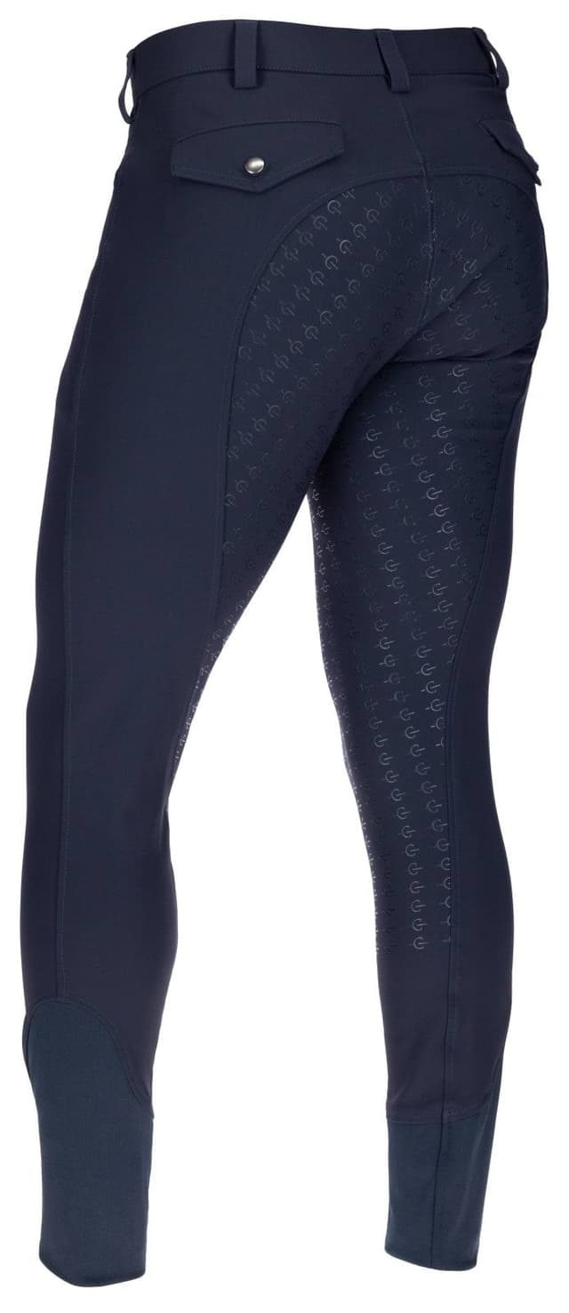 Bryczesy męskie Techno II, pełny lej, ciemnoniebieskie