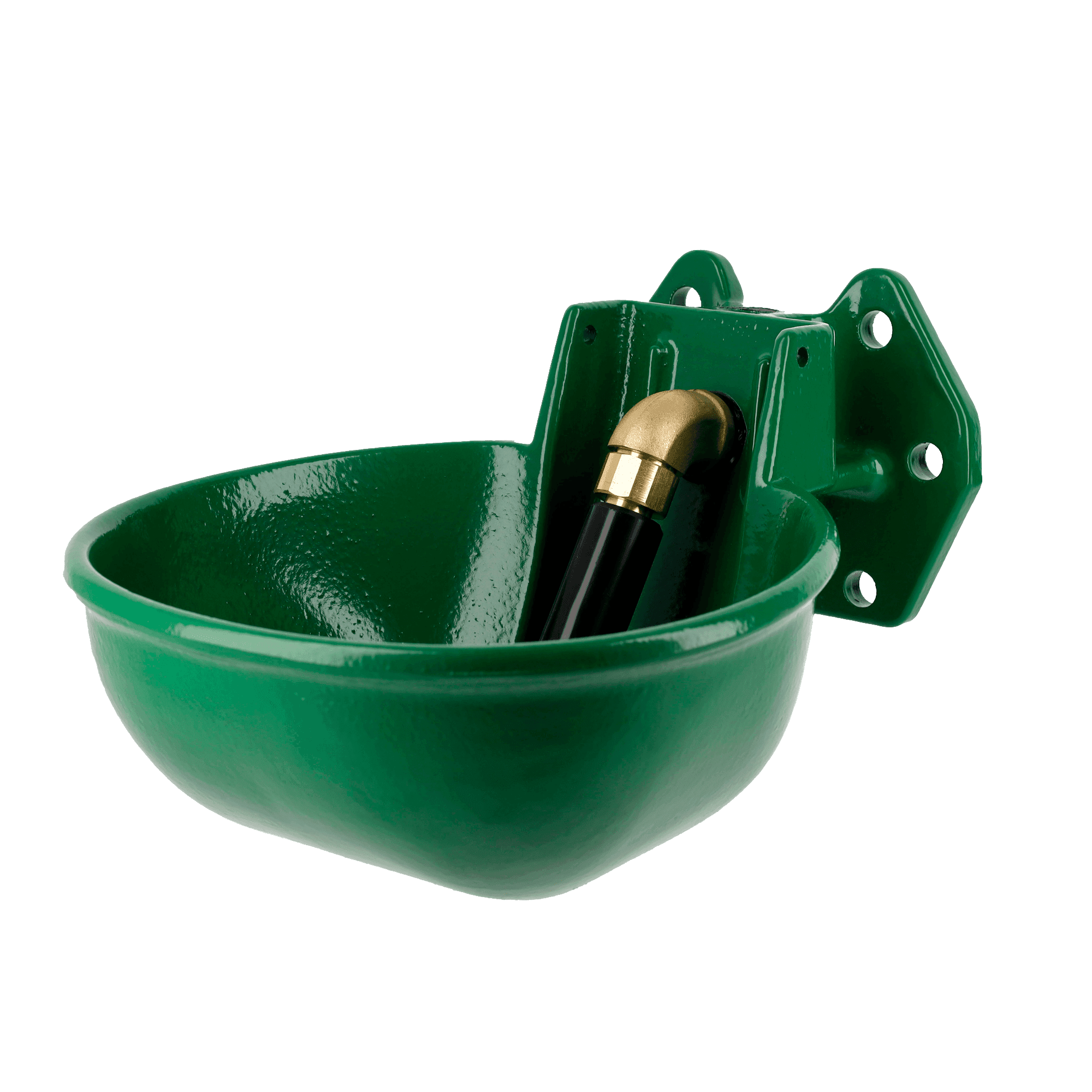 Poidło miskowe żeliwne Kerbl 2,5L oliwkowe dla bydła i koni